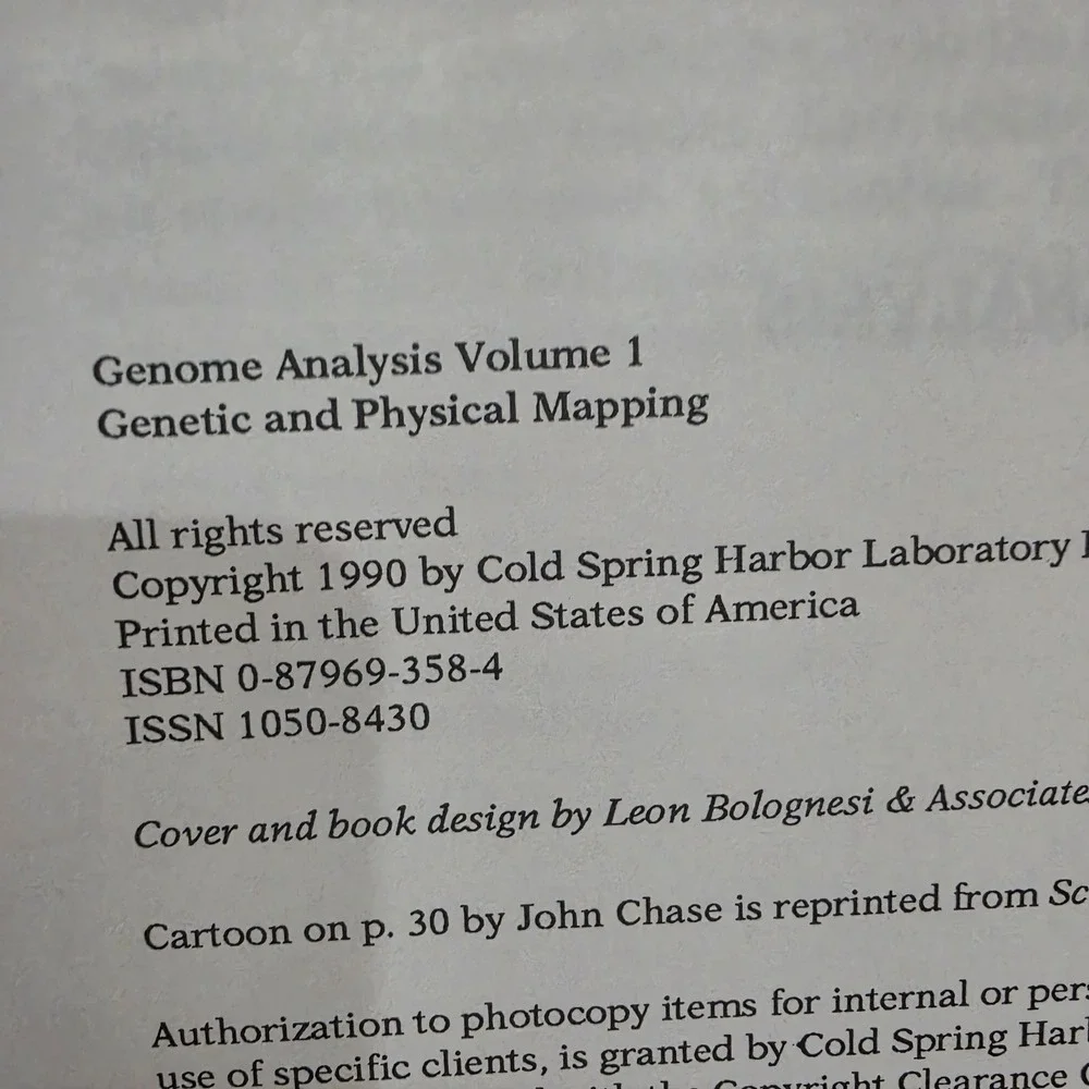 Genome Analysis Volume 1-4 Bundle LIKE NEW Genetic Mapping & Gene Expression